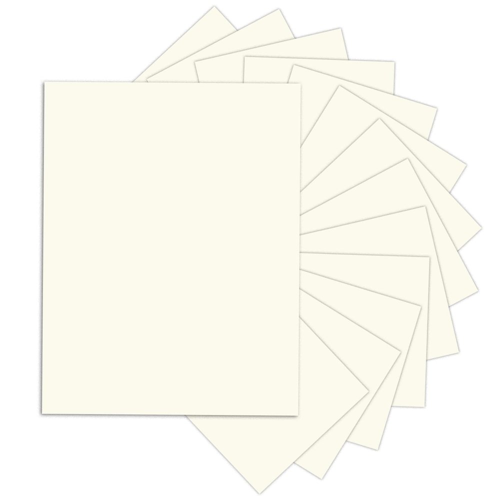 24 Sheets Cream Cardstock 8.5 x 11 Off White Paper, Goefun Ivory Card Stock Printer Paper for Cards Making, Office Printing, Certificate