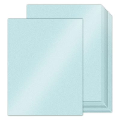 24 Sheets Blue Shimmer Cardstock 8.5 x 11 Metallic Paper, Goefun 80lb Card Stock Printer Paper for Invitations, Weddings, Parties, Showers