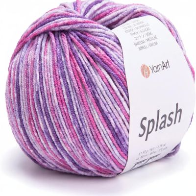 YarnArt Splash Variegated Sport Yarn - 55% Cotton 45% Acrylic 1 Skein/Ball 50g 174yds Soft Cotton Yarn for Amigurumi (949)