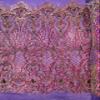 New Creations Fabric & Foam Inc, 50" Wide 100% Polyester Shiny Shell Damask Pattern On A 4 Way Stretch Mesh Fabric (Purple Iridescent) view 1