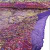New Creations Fabric & Foam Inc, 50" Wide 100% Polyester Shiny Shell Damask Pattern On A 4 Way Stretch Mesh Fabric (Purple Iridescent) view 3