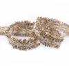 Bristlegrass Christmas Tree Ribbon Wired Glitter Christmas Wired Crafts,Gift Wrapping, Garland, Lace Trims Macrame Ribbon Hair Clip Headband Dress Sewing Craft Orange30Yard 1" view 1