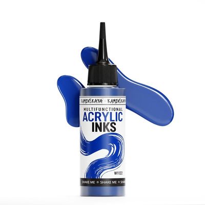 KAMENSKAYA Acrylic Inks for Artists - Blue Denim Acrylic Ink, 3.38 Fl Oz (100 ml)