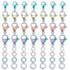 UNICRAFTALE 40Pcs 4 Style Rainbow Color 304 Stainless Steel Lobster Claw Clasps Hole 1~2.2mm with 40Pcs Open Jump Rings Metal Lobster Claw Clasps Findings Kits for Jewlery Making view 1