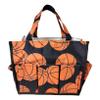 SONA G DESIGNS Small Fashion Organizing Tote Bag - 12 Outside Pockets Bingo Cosmetics Crafts Yarn Crochet Projects - Basketball view 2