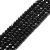 6mm Natural Black Spinel Faceted Rondelle Loose Beads 16 Inch view 1