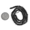 6mm Natural Black Spinel Faceted Rondelle Loose Beads 16 Inch view 2