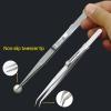 4 Pack Diamond Jewelers Tweezers Holder Pick up Tool Claw Gems Tweezer Grabber Jewelry Locking Tweezers with 30X 60X Jewelers Loupe Magnifier view 4