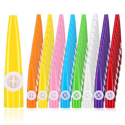 Amylove 72 Pcs 8 Colors Plastic Kazoos Bulk Kazoo Musical Instruments for Party Favors Music Classroom and Events Gifts for Bag Fillers Teacher Prizes Birthday Anniversary Christmas