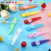 Amylove 72 Pcs 8 Colors Plastic Kazoos Bulk Kazoo Musical Instruments for Party Favors Music Classroom and Events Gifts for Bag Fillers Teacher Prizes Birthday Anniversary Christmas view 3