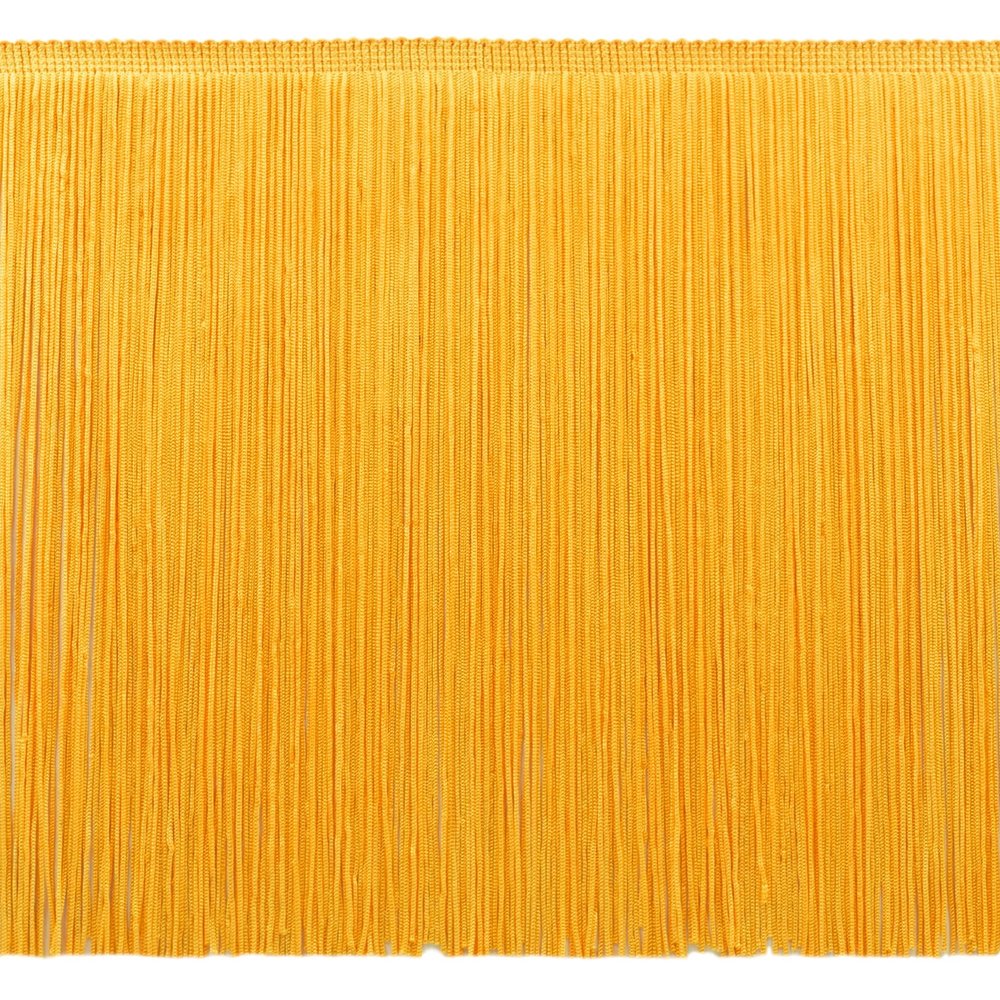 DCOPRO 8" (20cm) Long Solid Chainette Fringe Trim (Style# CF08) Canary Gold #FG2 (Bright Yellow Gold) 5 Yards (15 ft/4.5m)