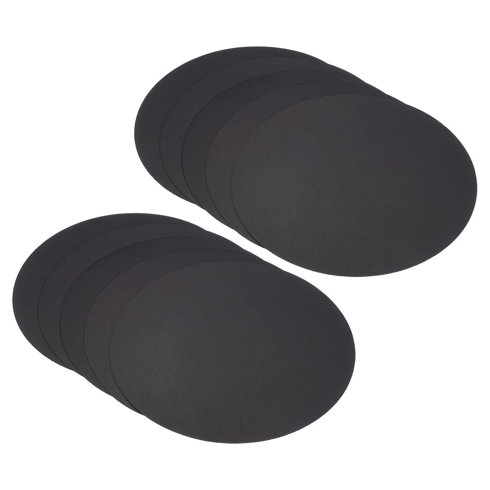 PATIKIL 11.8-inch Round Cardboard Paper, 50 Pcs Blank Disc Circles Slices for Party Decorations DIY Craft Arts Drawing Painting Writing, Black
