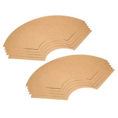 PATIKIL 20.9-inch Fan Shape Cardboard Paper, 30 Pcs Blank Disc Circles Slices for Party Decorations DIY Craft Arts Drawing Painting Writing, Brown