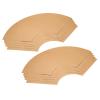 PATIKIL 20.9-inch Fan Shape Cardboard Paper, 30 Pcs Blank Disc Circles Slices for Party Decorations DIY Craft Arts Drawing Painting Writing, Brown view 1