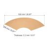 PATIKIL 20.9-inch Fan Shape Cardboard Paper, 30 Pcs Blank Disc Circles Slices for Party Decorations DIY Craft Arts Drawing Painting Writing, Brown view 2