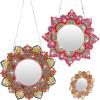 Weysat 2 Pack Diamond Painting Mirror Kits Diamond Art Painting Mirror DIY Mandala Crystal Rhinestone Gift for Adults Beginners Christmas Birthday Gifts Art Crafts Home Wall Table Decor view 1