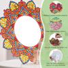Weysat 2 Pack Diamond Painting Mirror Kits Diamond Art Painting Mirror DIY Mandala Crystal Rhinestone Gift for Adults Beginners Christmas Birthday Gifts Art Crafts Home Wall Table Decor view 3