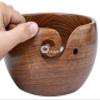 Outright Crochet Accessories Wooden Yarn Bowl Large Yarn Bowl for Knitting Crochet Bowl Yarn Storage Holder Yarn Bowls for Crocheting Yarn Bowl Cute Perfect Christmas Gifts For Women Crocheter view 4