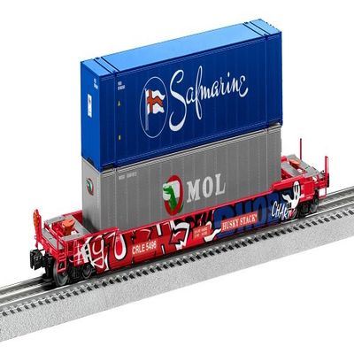 LIONEL CRLE (COE Rail INC) Husky Stack #5496 with Graffiti O Gauge
