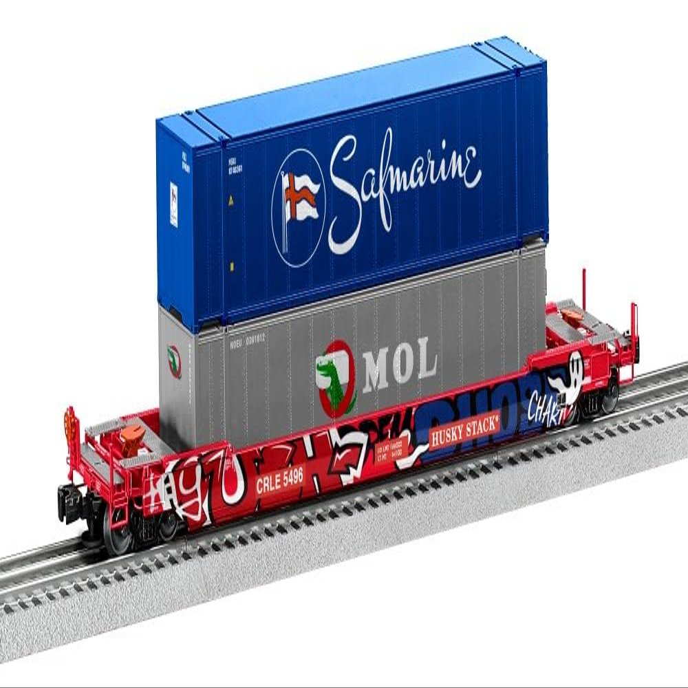 LIONEL CRLE (COE Rail INC) Husky Stack #5496 with Graffiti O Gauge