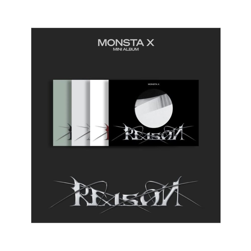 MONSTA X Reason 12th Mini Album CD+Photobook+Lyric book+Photocard+Unit photocard+POB+Tracking (SET(1+2+3+4))