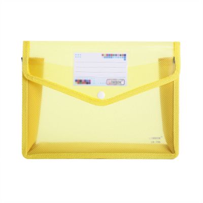 Document Bag A4 A5 Waterproof PP Transparent Document Storage Organizer Three-Dimensional File Bag Papers Pouch Folder for Office Home Document Holder (Color : A5 Yellow)