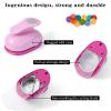 Katfort 3 Inch Circle Punch, Craft Hole Punch Shapes, Circle Punches for Paper Crafts, Cardstock, Brand Label, Gift Wrapping, Greeting Cards and Scrapbooks, Pink view 3