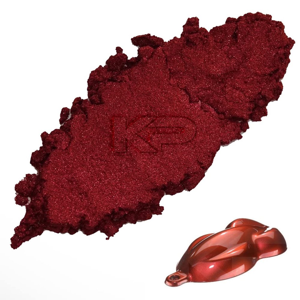 KP Pigments Real Red Pearlescent 100% Pure Fine Mica Powder - Naturally Pigmented Multipurpose DIY Arts and Crafts, Dye, Soap Making, Cosmetics, Epoxy Resin, Paint, and More! 1 Kg