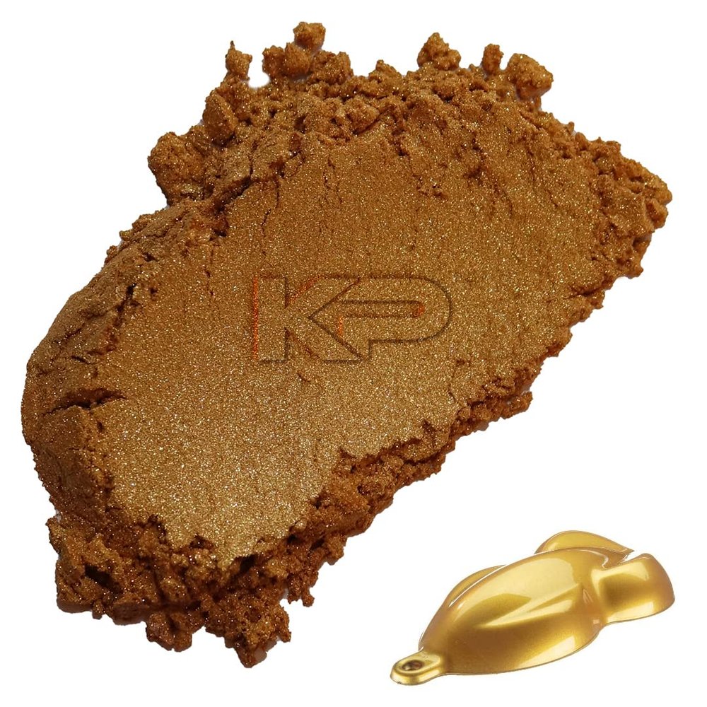 KP Pigments Royal Gold Pearlescent 100% Pure Fine Mica Powder - Naturally Pigmented Multipurpose DIY Arts and Crafts, Dye, Soap Making, Cosmetics, Epoxy Resin, Paint, and More! 1 Kg