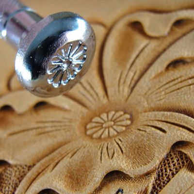 12-Petal Oval Flower Center Stamp, Japan Select Leather Stamping Tool, J612