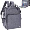 HOMEST Crochet Bag Organizer, Large Capacity Yarn Storage, Knitting Bag for Carrying Projects, Crocheting Hooks, Suppliers, Needles and Accessories, Grey view 1