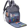 HOMEST Crochet Bag Organizer, Large Capacity Yarn Storage, Knitting Bag for Carrying Projects, Crocheting Hooks, Suppliers, Needles and Accessories, Grey view 2