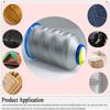 Selric [1200Yards / 26 Colors Available] Tex 135 Bonded Nylon Thread for Leather Sewing 420D/3 T135#138 Heavy Duty Upholstery Thread for Leather and Other Heavy FabricSilver view 3