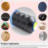 Selric [1300Yards / 26 Colors Available] Tex 90 Bonded Nylon Thread for Leather Sewing 280D/3 T90#92 Heavy Duty Upholstery Thread for Leather and Other Heavy FabricGrey view 3