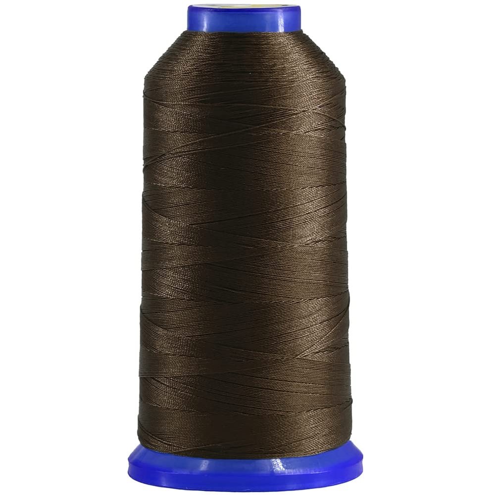 Selric [1300Yards / 26 Colors Available] Tex 90 Bonded Nylon Thread for Leather Sewing 280D/3 T90#92 Heavy Duty Upholstery Thread for Leather and Other Heavy FabricCoffee