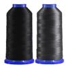 Selric [2400Yards / Black + Grey] Pack of 2 Tex 135 Bonded Nylon Thread for Leather Sewing 420D/3 T135#138 Heavy Duty Upholstery Thread for Leather and Other Heavy Fabric view 1