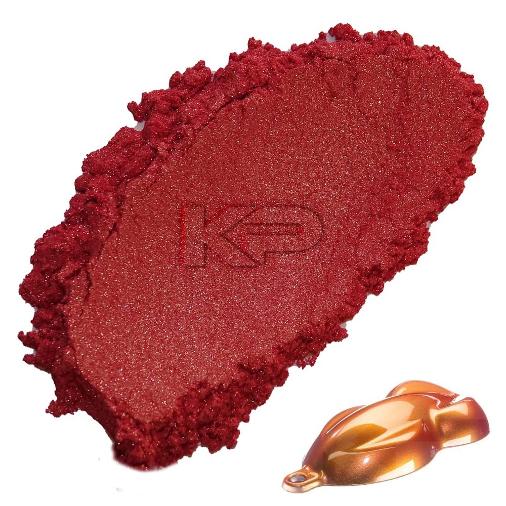 KP Pigments Tangerine Sky Pearlescent 100% Pure Fine Mica Powder - Naturally Pigmented Multipurpose DIY Arts and Crafts, Dye, Soap Making, Cosmetics, Epoxy Resin, Paint, and More! 25 Grams