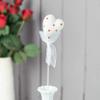 Group of 6 Red Polka Dot White Heart Floral Picks by Factory Direct Craft for Valentines Day Arrangements and Sweetest Day Displays view 1