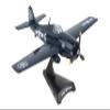 Daron Postage Stamp PS5351-3 F4F Wildcat USN USS Petrof Bat #6 1/87 Scale Diecast Display Model with Stand view 1