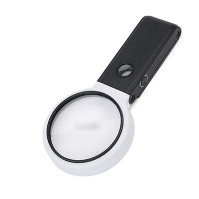 JUIYU Microscope Accessories Kit 5X 25X Folding Magnifier 6 LED Mini Pocket Portable Hand Magnifying Jeweler Microscope Microscope Slides (Color : 3.5X 25X)