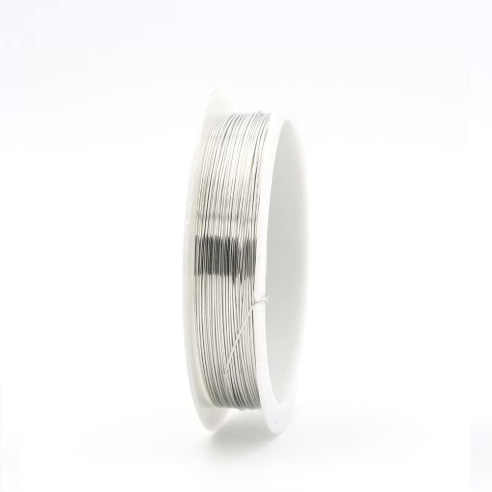 Alloy Copper Wire DIY Beading and Craft Wire Brass Artistic Jewelry Making Line for Making Hobby Craft, Decorations, Floral Decor Sliver 0.6mm