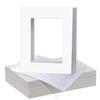 iFrame 16" x 20" Pre-Cut White Mats with Light Cream Bevel-Cut + Backing Boards + Transparent Clear Plastic Bags for 11" x 14" Photo Acid Free Photo Album Complete Set (Pack of 25) view 1