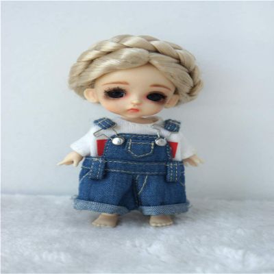 JD101 3-4inch 9-10inch Tymoshenk Character Tiny Doll Wigs. Circle Braide Synthetic Mohair BJD Hair (Blond)