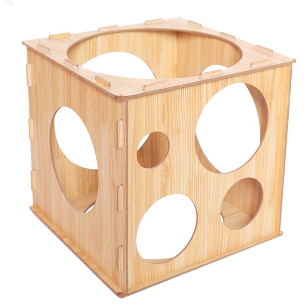 Balloons Wood Balloon Sizer Cube Box Box Template Size Measurement Tool for Decorations, 29 x 29 x 29 CM Wedding Decor