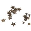 10PCS Leathercraft Rivets, Star Shaped Metal Studs Clothing Snaps Studs and Spikes for Clothing Bags Belts Shoes Accessories (Bronze) view 1