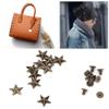 10PCS Leathercraft Rivets, Star Shaped Metal Studs Clothing Snaps Studs and Spikes for Clothing Bags Belts Shoes Accessories (Bronze) view 2
