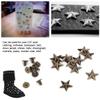 10PCS Leathercraft Rivets, Star Shaped Metal Studs Clothing Snaps Studs and Spikes for Clothing Bags Belts Shoes Accessories (Bronze) view 3