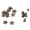 10PCS Leathercraft Rivets, Star Shaped Metal Studs Clothing Snaps Studs and Spikes for Clothing Bags Belts Shoes Accessories (Bronze) view 4