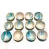 Marbling Patterned Ceramic Dishes Set, Terracotta Pinch Cereal Bowls, Vibrant Color Bowl for Kitchen, Cute Oatmeal Bowls Small Salad & Rice (Primary color: Navy Blue, Set: Set of 12) view 2