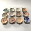 Marbling Patterned Ceramic Dishes Set, Terracotta Pinch Cereal Bowls, Vibrant Color Bowl for Kitchen, Cute Oatmeal Bowls Small Salad & Rice (Primary color: Navy Blue, Set: Set of 12) view 3